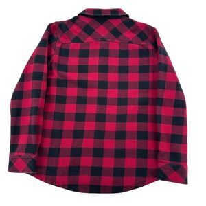 Orvis Classic Collection Men L/G  Flannel Shirt Red Black Checkered Shacket Cozy